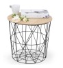 Stolik-metalowy-zdejmowany-blat-kosz-czarny