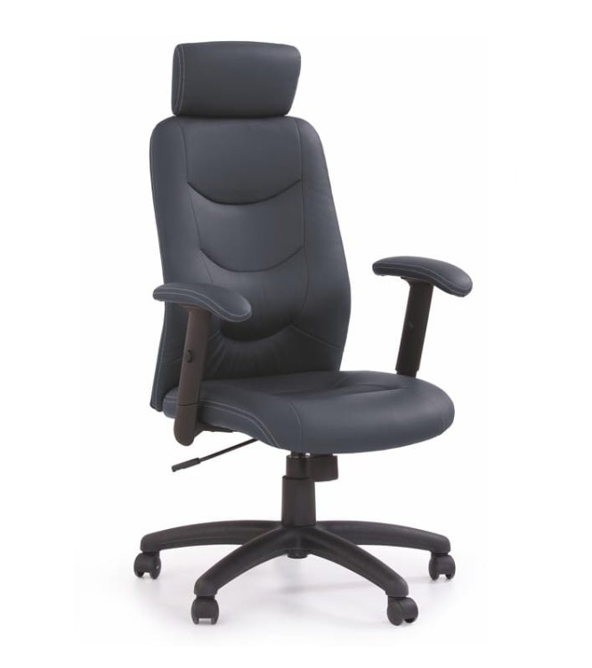 Czarny-fotel-biurowy-z-podłokietnikami