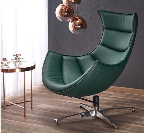 Skórzany-zielony-fotel-jajo