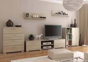 Meble do salonu w zestawie dąb sonoma