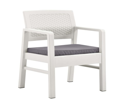 Biały-fotel-ogrodowy-z-poduszką
