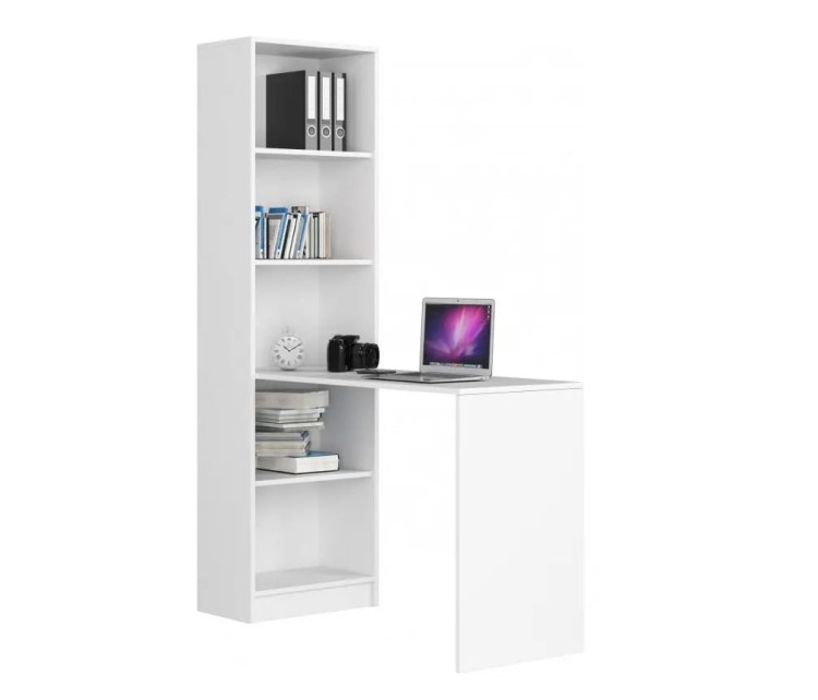 Biurko-z-regałem-białe