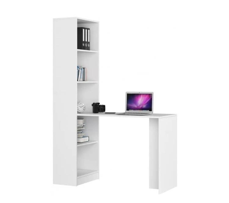Nowoczesne-białe-biurko-z-regałem