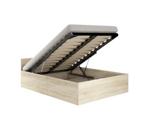 Proste łóżko ze stelażem 120x200 dąb sonoma