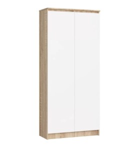 Szafa biurowa z półkami regał dąb sonoma/biały