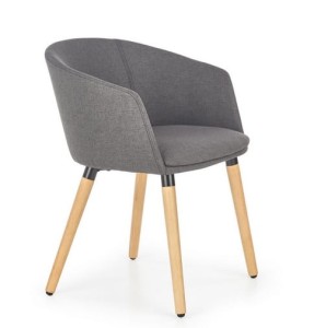 Skandynawskie krzesło drewniane nóżki, szare