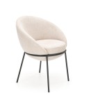 Nowoczesne loftowe krzesło kubełkowe beż