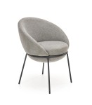 Szare-tapicerowane-krzesło-kubełkowe