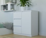 Prosta komoda na ubrania z szufladami biel