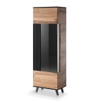 Wysoka przeszklona witryna loft dąb wotan z czarnym