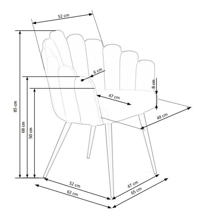 wymiary-krzesła-muszelkowego