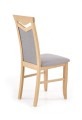 Krzesło-drewniane-dąb-miodowy-szara-tapicerka