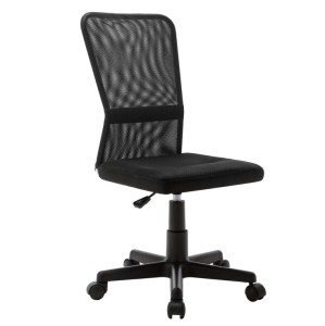 Czarny fotel biurowy na kółkach