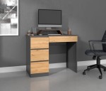 Szkolne biurko z szufladami antracyt