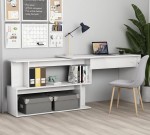 Biurko narożne modułowe biały połysk