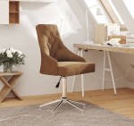 Brązowe krzesło obrotowe do biurka retro