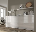 Duża komoda na ubrania w białym połysku 195cm