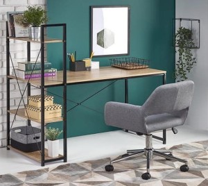 Młodzieżowe biurko z regałem w stylu loft 120x64