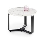 Okrągły stolik kawowy marmur z czarnym