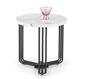 Stolik kawowy z okragłym blatem marmur