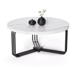 Duża okrągła ława kawowa marmur