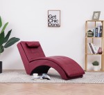 Elegancki bordowy szezlong z ekoskóry