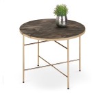 Okrągły stolik kawowy ława ciemny marmur