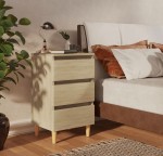 Stolik nocny na nóżkach sonoma