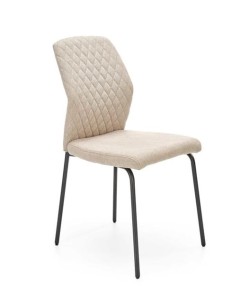 Krzesło kuchenne beżowe z przeszyciami