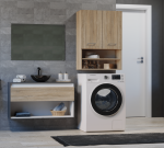 Półotwarta półka wisząca do łazienki sonoma