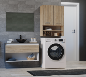 Półotwarta półka wisząca do łazienki sonoma