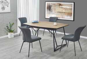 Industrialny stół do jadalni rozkładany 160 cm