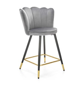 Popielaty hoker barowy w kształcie muszli