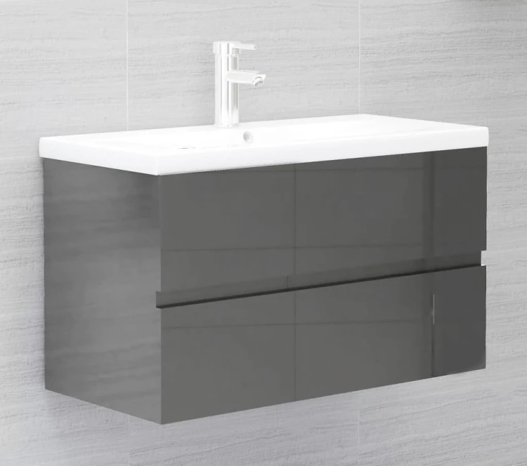 szafka-łazienkowa-szary-połysk