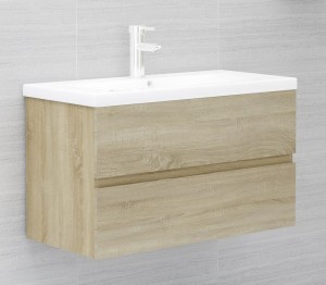 Szafka pod umywalkę wisząca dąb sonoma