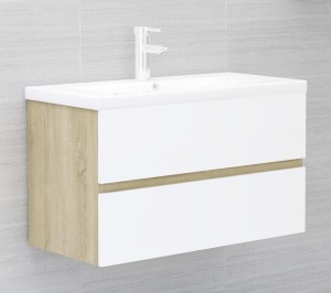 Szafka łazienkowa z szufladą sonoma/biały
