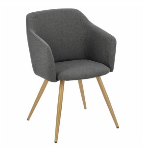 Szare krzesło do jadalni fotel scandi