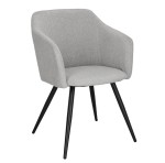 Szary fotel do jadalni biura na nóżkach