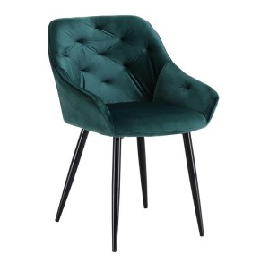 Zielone krzesło z podłokietnikami do jadalni