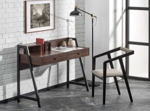 Biurko z szufladami w stylu retro sekretarzyk