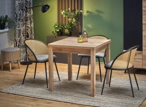 Kwadratowy rozkładany stół 80x80 dąb craft