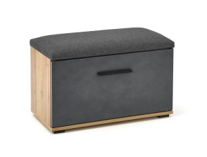 Szafka na buty z siedziskiem dąb wotan z szarym