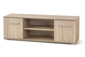 Stolik pod TV dąb sonoma z półkami