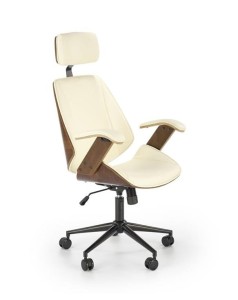 Fotel biurowy na kółkach ze sklejki orzech