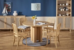 Okrągły dębowy stół do jadalni 120 cm