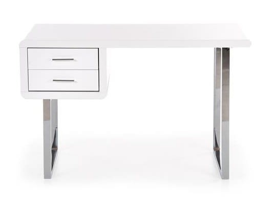 Białe-biurko-szuflady-chrom