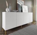 Biała długa komoda glamour 200cm 