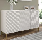 Trzydrzwiowa komoda na ubrania w stylu glam