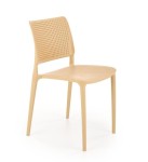 Pomarańczowe krzesło z polipropylenu