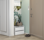 Biała szafka na buty otwierana modułowa